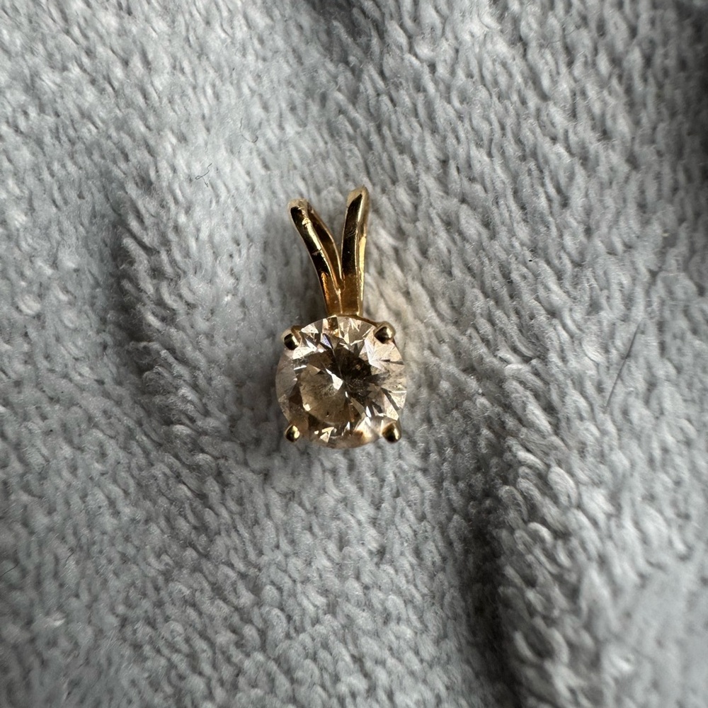 Gold Solitaire Pendant Diamond - Elegant Women's Jewelry